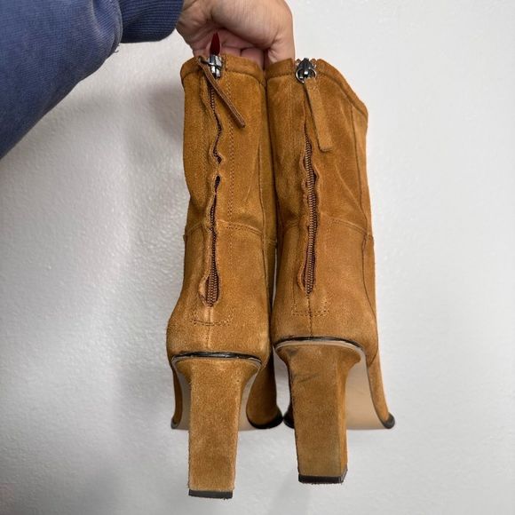 Zara Brown suede heel boots - Picture 3 of 6